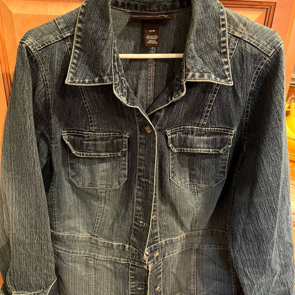 Lane Bryant Venezia Dark Blue Denim Jacket